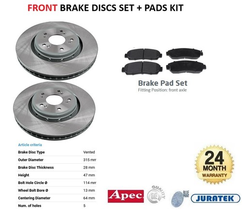 Front axle brake - axle, discs