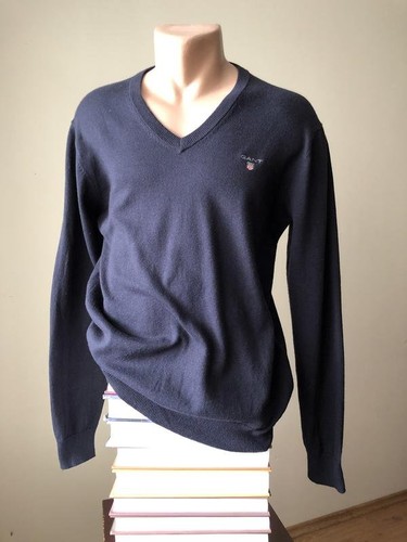 Men gant sweater navy cotton - gant,