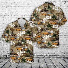 2018 Blue Bird All American FE 77 Passenger School Bus Hawaiian Shirt