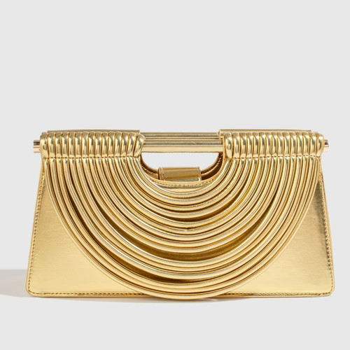 Metallic luxury gold clutch - luxury,