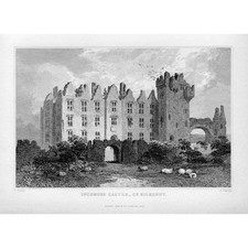 INCHMORE CASTLE Co Kilkenny - Antique Print 1832