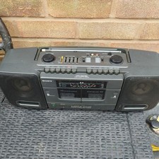 SERVICED Sony CFS-DW38L Stereo Radio Cassette BoomBox read description 