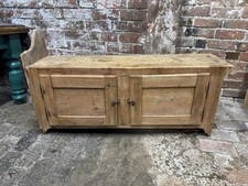 Antique Pine Cupboard Bench Farmhouse Pine Country Kitchen