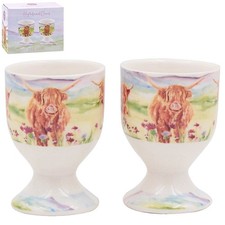 Highland Cow Egg Cups Ceramic