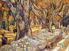 VINCENT VAN GOGH LARGE PLANE TREES 1889 OLD MASTER ART PAINTING PRINT 2841OMB