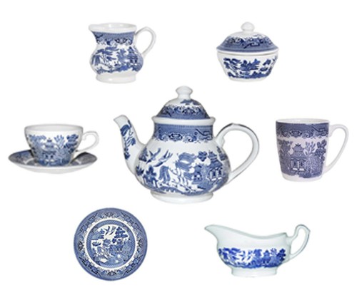 Churchill blue willow china - churchill,