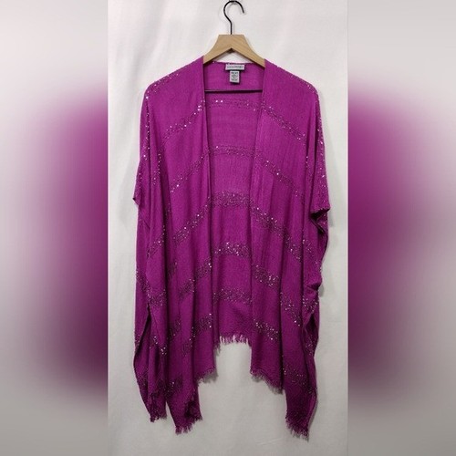 Catherines magenta poncho with - catherines,