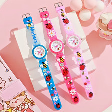 Kids Quartz Wristwatch – Cute Cartoon Flower Design, Analog Watch Boys & Girls