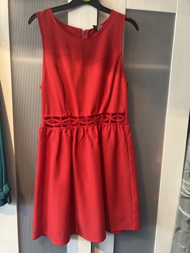 Red skater dress - skater, 10