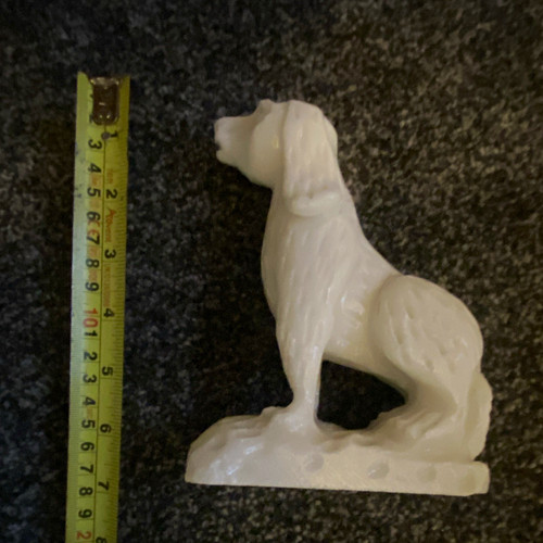 Unmarked white dog - unmarked, figurine