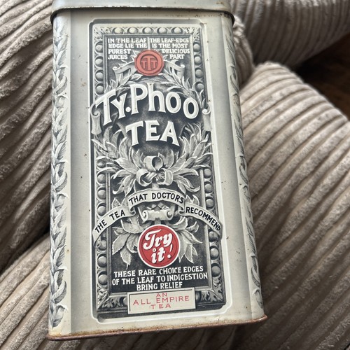 Vtg typhoo tea tin caddy - tea,