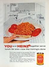 'HEINZ' Spaghetti in Tomato Sauce Food Print - Original 1957 ADVERT