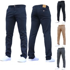 CROSSHATCH Mens Designer Chinos Stretch Work Holiday Pants Casual Jeans Trousers