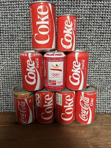 Vintage empty coke cans 9 - vintage,
