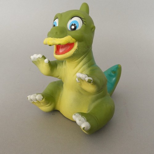 Vintage ducky plastic toy - ducky, land