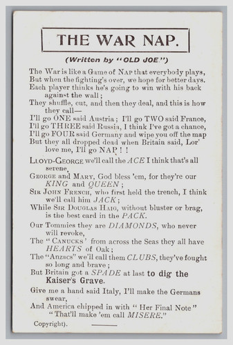 Ww1 verse postcard - ww1, the