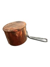 Antique French Copper Small Saucepan Good Quality - Very Heavy