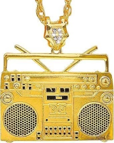 Gold radio necklace hip - necklace,