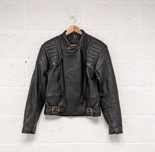 Wolf Leather Motorcycle Jacket Padded Black - Size 40