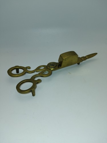 Antique brass candle snuffer - candle,