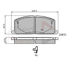Brake pads set for - set, toyota