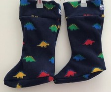 JoJo Maman blue dinosaur Wellington Boot Liners UK 9-10  Boys