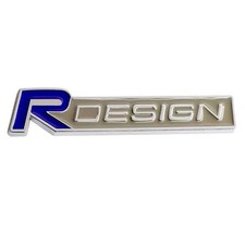 For R DESIGN Badge Emblem Blue / Silver For Volvo XC60 Xc90 S60 V40 V60 C30 V50