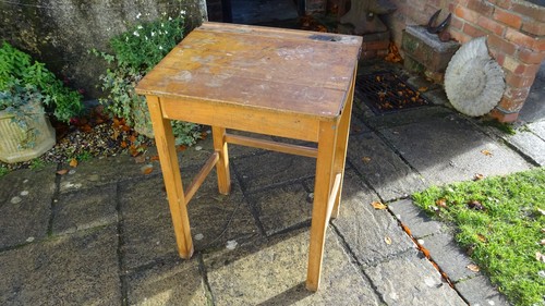 Vintage antique pine school - pine,