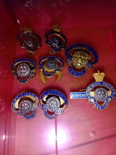 BRITISH LEGION - 8 MEMBERSHIP METAL BADGES - LAPEL & PIN - SEE SCANS