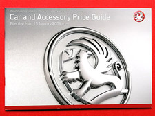 2008 VAUXHALL CAR & ACCESSORY PRICE LIST inc VXR8 Corsa Astra Tigra Irmscher