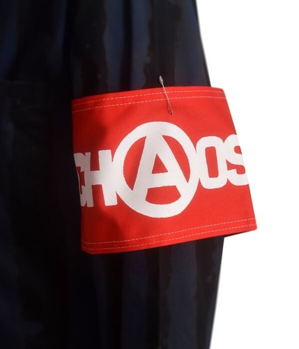 Red chaos armband - chaos, punk