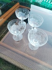 4x Stuart Crystal Tamara Cocktail Champagne Saucers. 3x 1st Quality. 