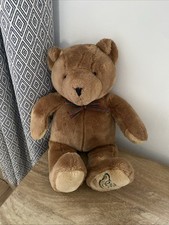 Vintage Mothercare Big Brown Teddy Bear Soft Plush Toy Comforter 