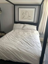 Four Poster Double Bed - Black