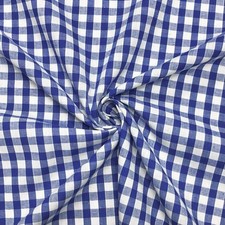 Royal Gingham Fabric 1/4"