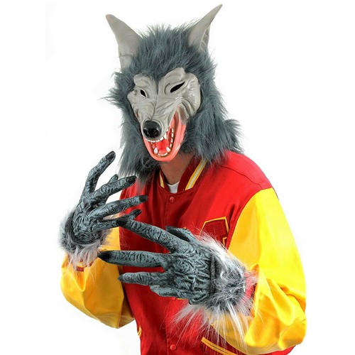Wolf mask and hands costume - and,