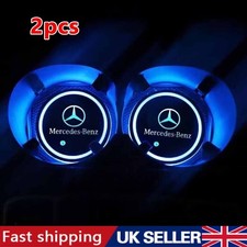 2pcs RGB LED Car Interior Cup