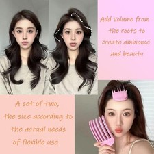 Volumizing Hair Root Lifting Combs Set, 3 & 6 Teeth Female Forehead Bangs Clip