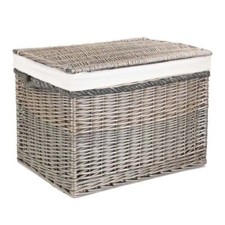 Wicker storage trunk - trunk, chest
