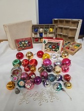 Vintage 1940s/50's Onwards Christmas Ornaments Baubles Various Assorted 55+