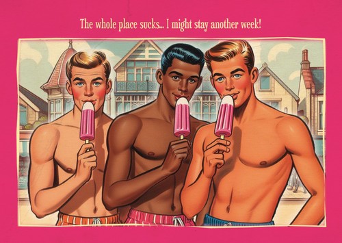 Gay postcard inspired - , by