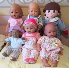 Vintage Creepy Baby Doll Bundle Lot Zapf Creation Anatomically Correct Clothed