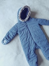 The Little White Company Baby Boys 3-6 Months Fully Lined Snowsuit VGC