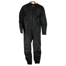 Kett Motorbike Suit Small Women's Black Leather VTG Motorbike Suit Biker 1960s