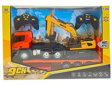HUINA 9CH RC PLATFORM TRAILER & 6CH EXCAVATOR 2.4G SET 1 24