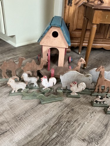 Vintage wooden noah ark - vintage,