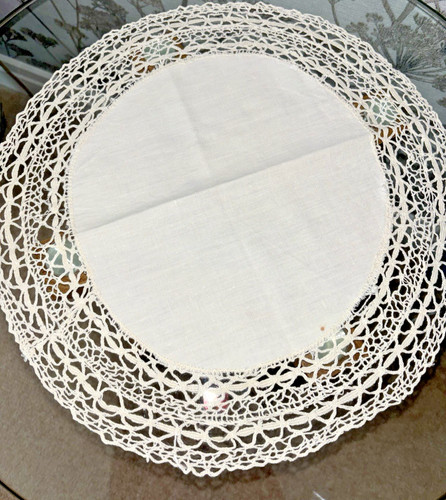 Vintage ivory linen - linen,