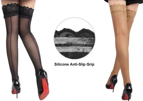 Sexy seamed hold stockings - up,