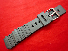 Casio Black 20 mm Sports Divers Resin Rubber Watch Strap SS Buckle 20mm Lug