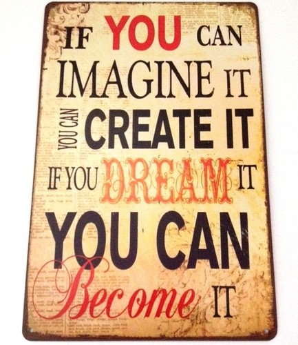 Retro metal wall sign - retro, tin